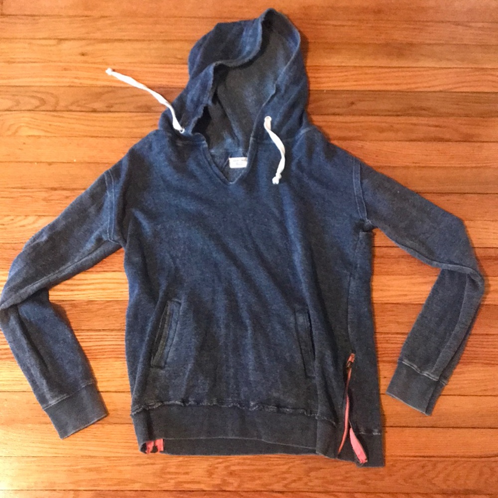 Navy blue sweater (with hood)